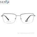 Gafas ópticas de titanio unisex occhiali anteojos